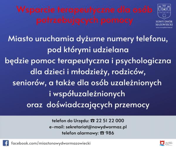 Miasto uruchamia wsparcie psychologiczne